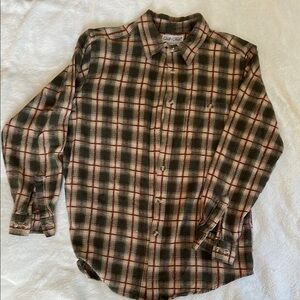 Calvin Klein Women’s Casual Plaid Shirt - Green and Red